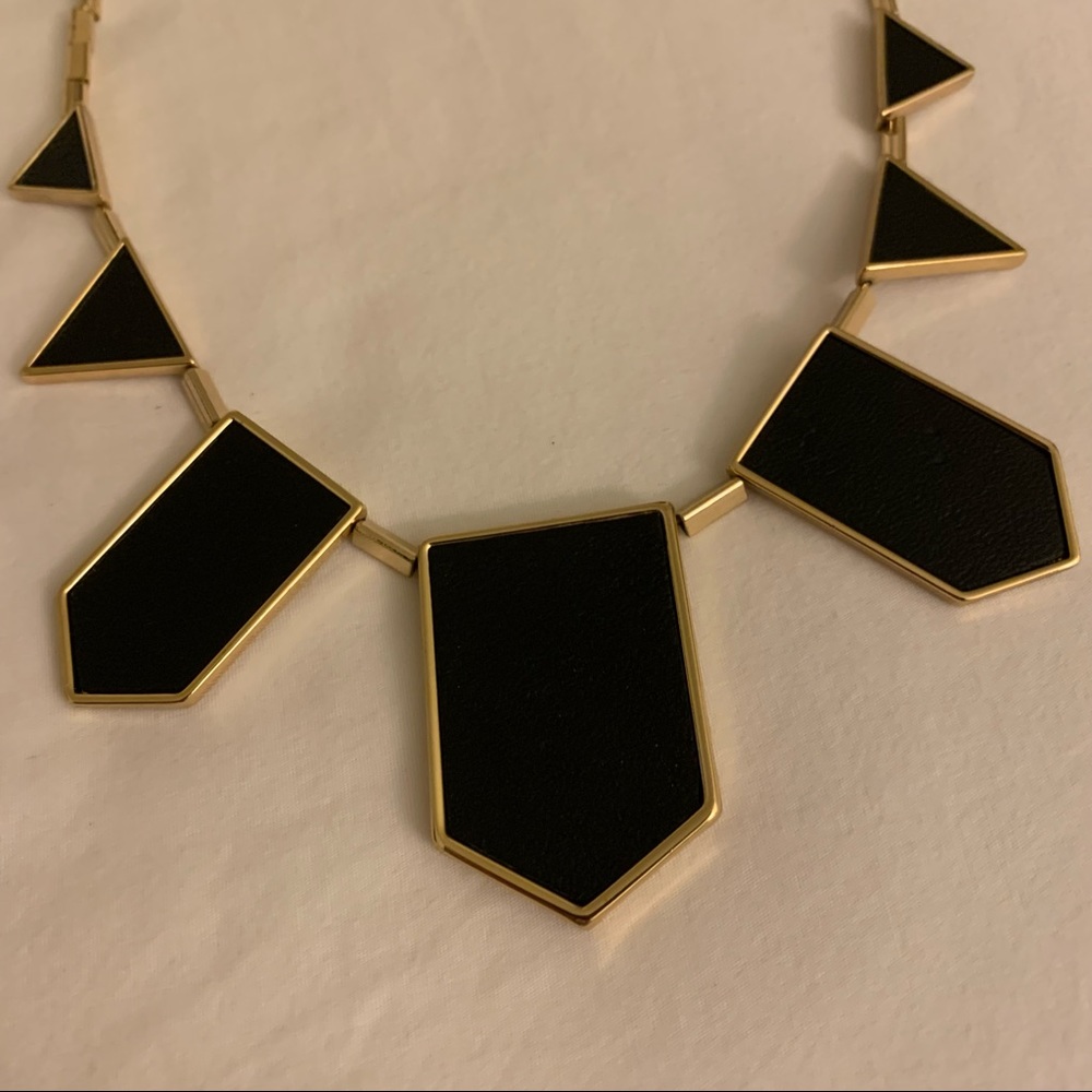 HOUSE OF HARLOW 1960 black & gold collar necklace - Picture 3 of 4